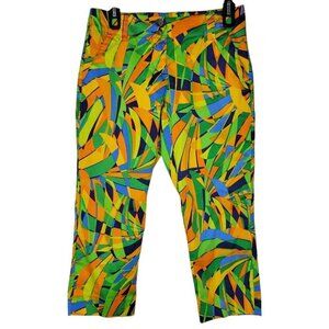 Loudmouth Golf Pants Womens 2 All Over Print Geometric Crop Capri AOP Golf Artsy